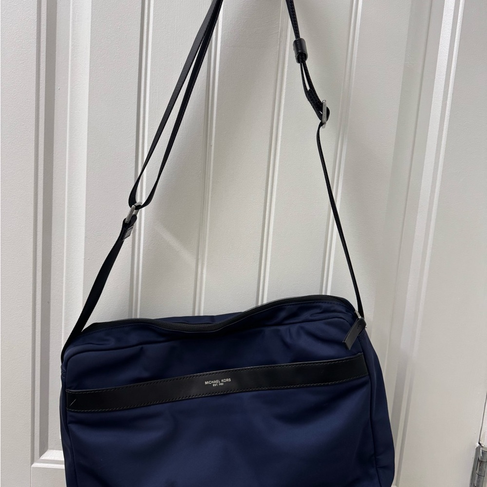 Michael Kors Navy and Black Messenger Bag